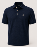 Men's Navy Textured Polo